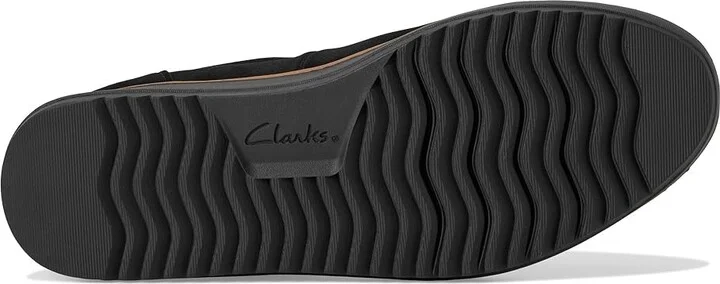 Clarks Zylah Sky Women's Flat Shoes Black Suede : 6 B - Medium, Rubber - Image 3