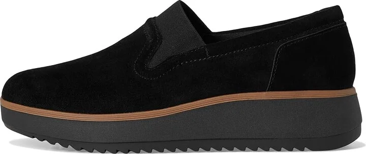 Clarks Zylah Sky Women's Flat Shoes Black Suede : 6 B - Medium, Rubber - Image 6