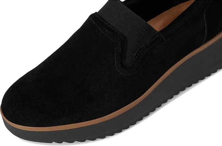 Clarks Zylah Sky Women's Flat Shoes Black Suede : 6 B - Medium, Rubber - Image 7