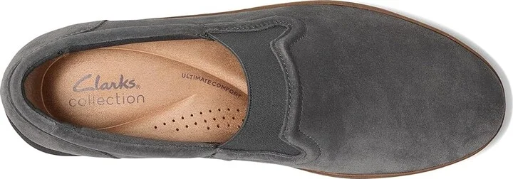 Clarks Zylah Sky Women's Flat Shoes Dark Grey Suede : 6 B - Medium, Rubber - Image 2