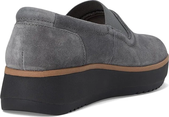 Clarks Zylah Sky Women's Flat Shoes Dark Grey Suede : 6 B - Medium, Rubber - Image 4