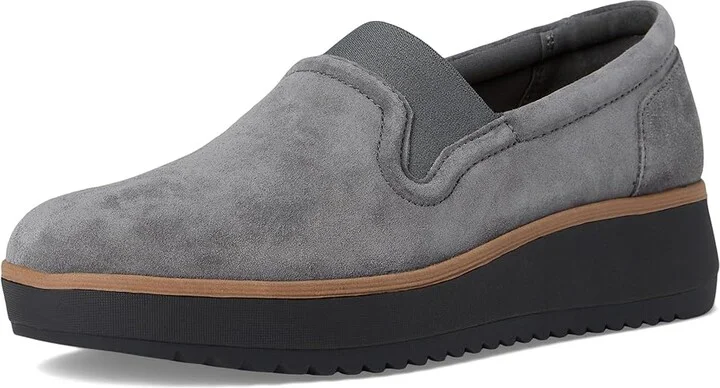 Clarks Zylah Sky Women's Flat Shoes Dark Grey Suede : 6 B - Medium, Rubber - Image 5