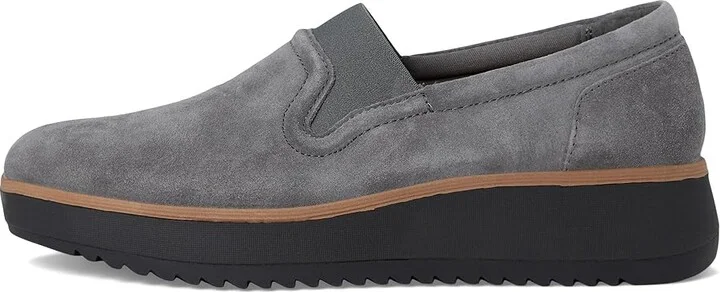 Clarks Zylah Sky Women's Flat Shoes Dark Grey Suede : 6 B - Medium, Rubber - Image 6