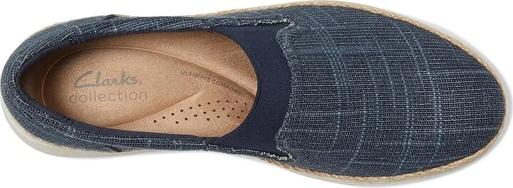 Clarks Zylah Sky Women's Flat Shoes Denim Textile : 7.5 D - Wide, Rubber - Image 2
