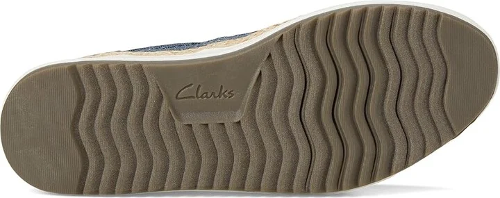 Clarks Zylah Sky Women's Flat Shoes Denim Textile : 7.5 D - Wide, Rubber - Image 3