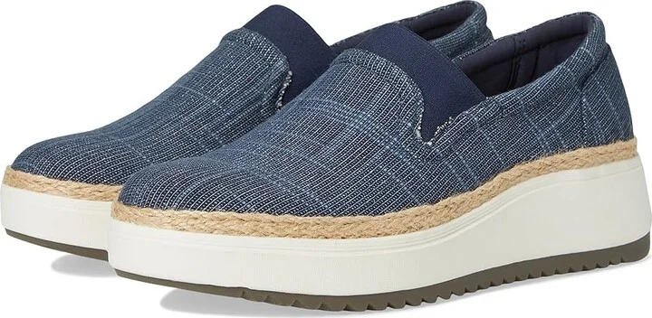 Clarks Zylah Sky Women's Flat Shoes Denim Textile : 7.5 D - Wide, Rubber