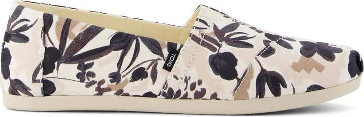 Classic Alpargata Black Watercolor Floral