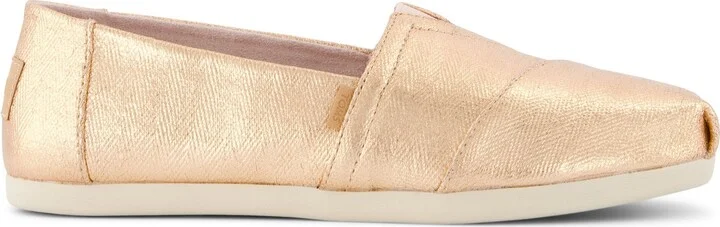 Classic Alpargata Rose Gold Metallic Herringbone