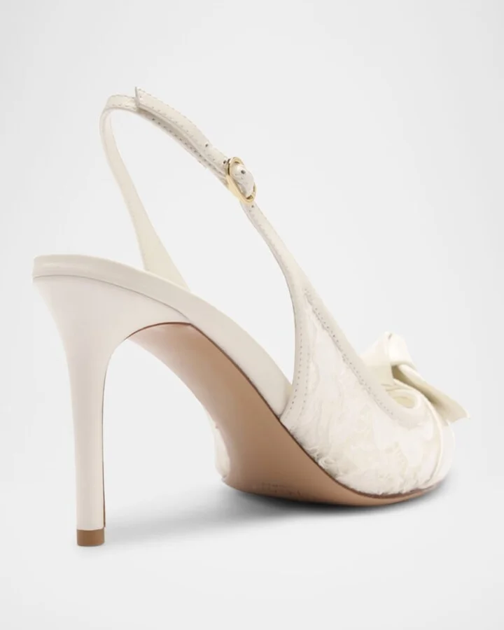 Classic Clarita Lace Slingback Pumps - Image 2