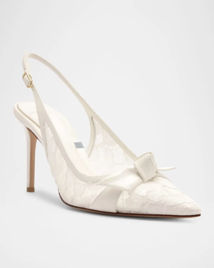 Classic Clarita Lace Slingback Pumps - Image 4