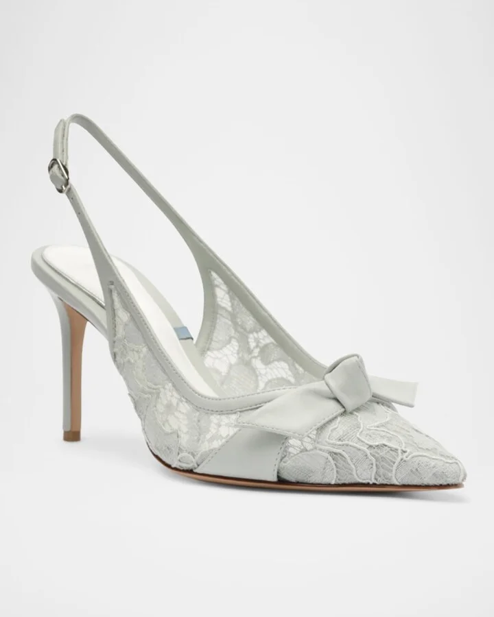 Classic Clarita Lace Slingback Pumps - Image 3