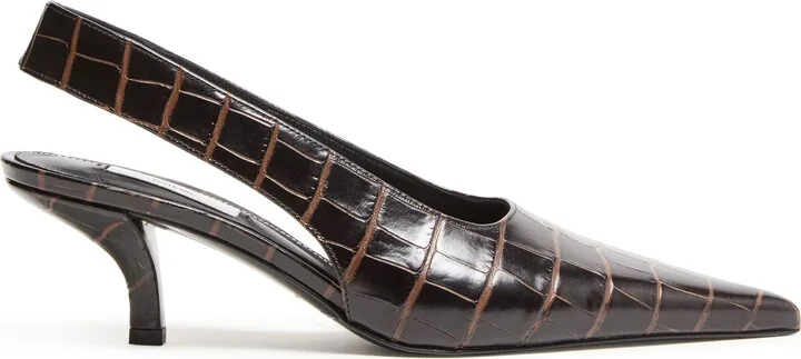 Classic croco embossed slingbacks - Image 2