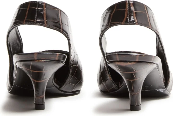 Classic croco embossed slingbacks - Image 4