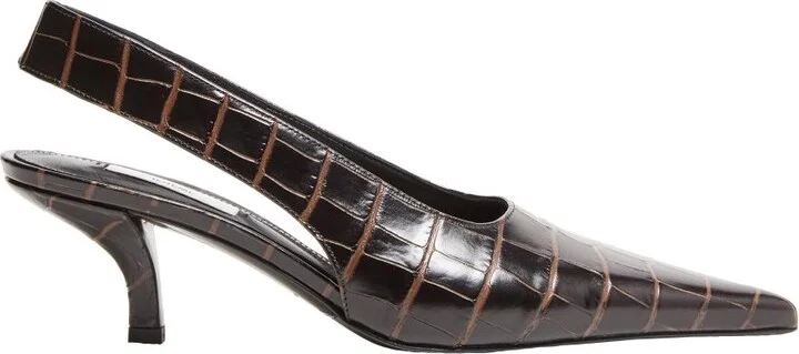 Classic croco embossed slingbacks - Image 9