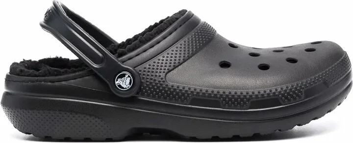 Classic crocs faux-fur sandals