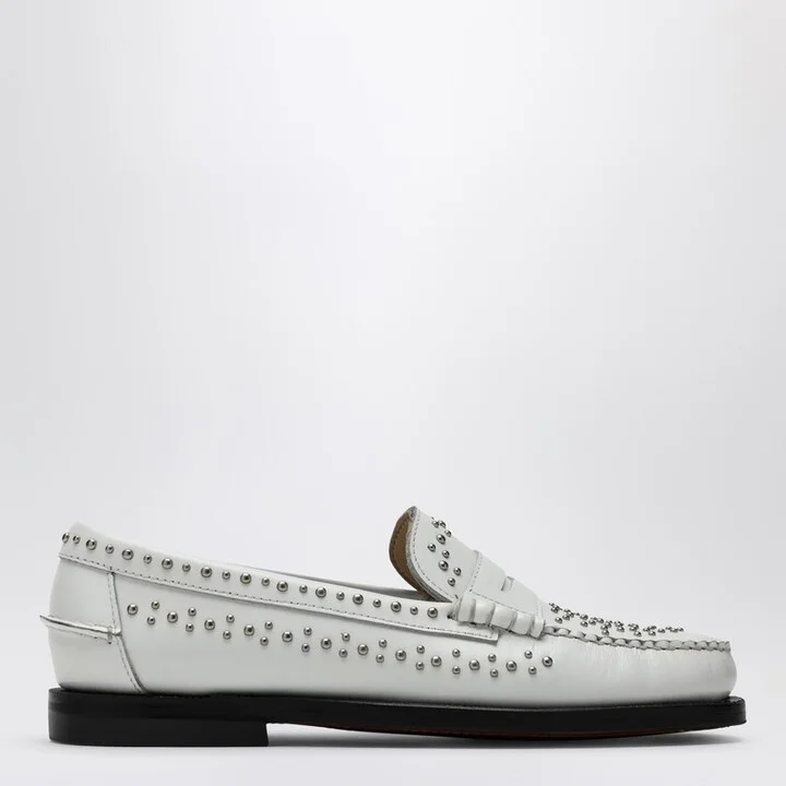Classic Dan loafer white with studs