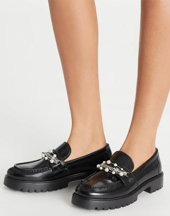 Classic Embellished Lug Sole Loafer - Image 2