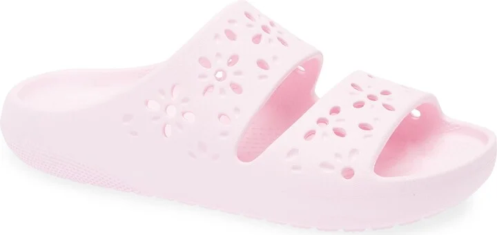 Classic Floral Cutout Slide Sandal