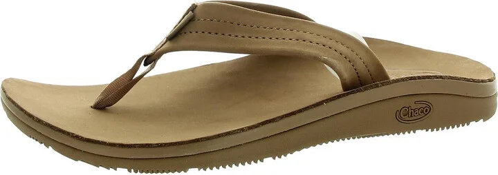 Classic Leather Flip Womens Solid Flip-Flops
