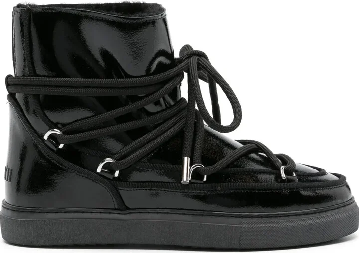 Classic leather lace-up boots