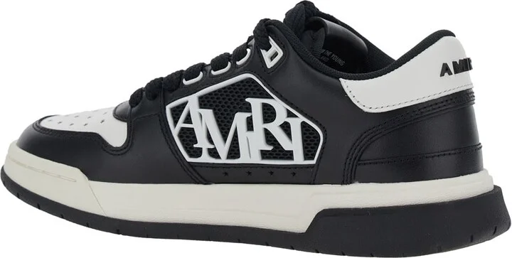 'classic Low' Black Low Top Sneakers With Logo Lettering On Side And Heel In Leather Woman - Image 3