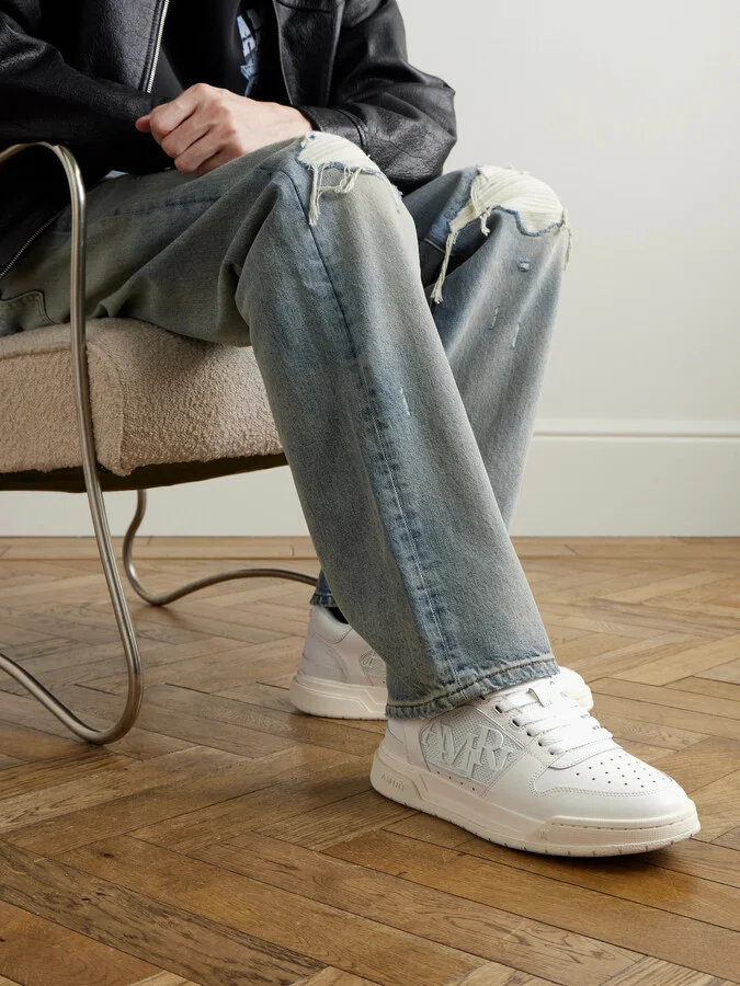 Classic Low Logo-Appliquéd Rubber-Trimmed Leather Sneakers - Image 2