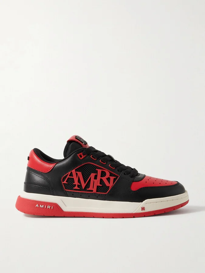 Classic Low Logo-Appliquéd Rubber-Trimmed Leather Sneakers