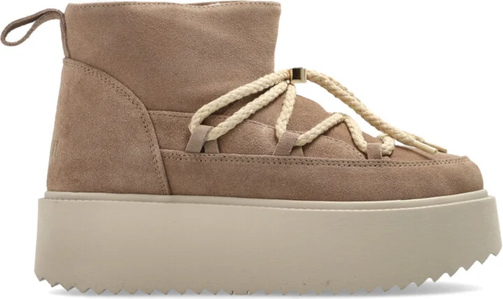 "Classic Low Platform" Snow Boots, , - Beige