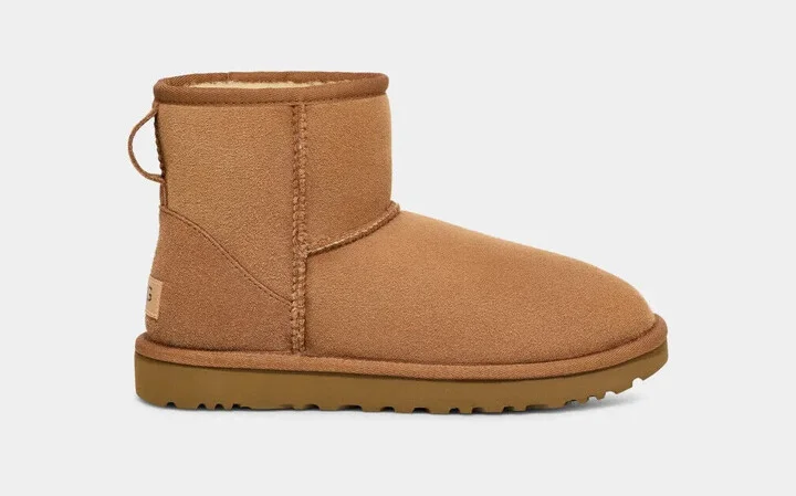 Classic Mini II 1016222 Women's Size 10 Chestnut Suede Twinface Winter Boots
