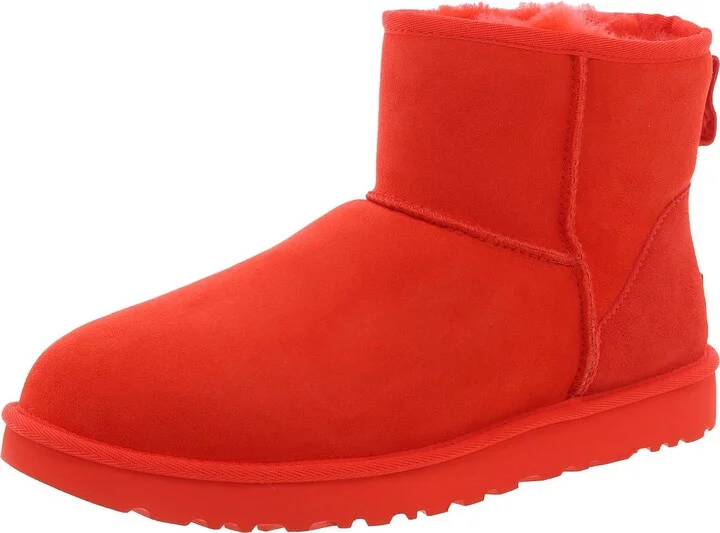 Classic Mini II Womens Suede Cold Weather Shearling Boots