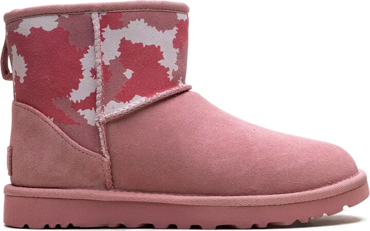 Classic Mini "Pink/Jagged Camo" ankle boots