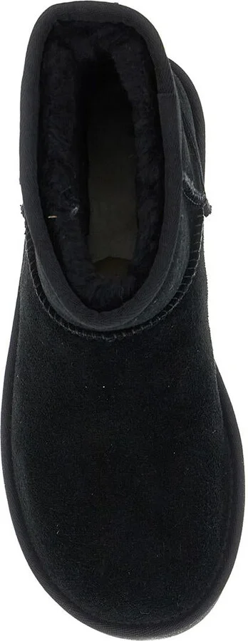 'Classic Mini Platform' Black Ankle Boots With Platform In Suede Woman - Image 4