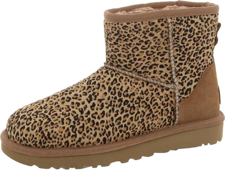 Classic Mini Speckles Womens Faux Fur Lined Calf Hair Booties