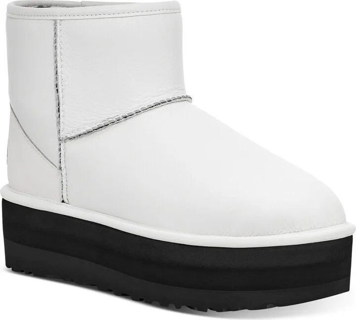 Classic Mini Womens Leather Cozy Ankle Boots