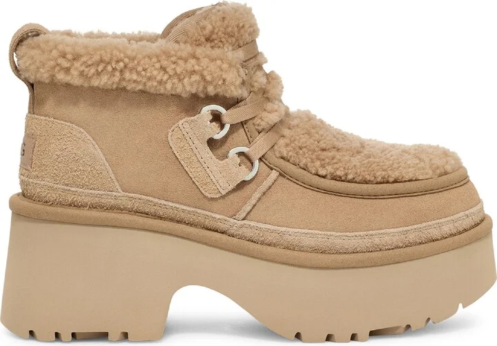 Classic New Heights Genuine Shearling Lace-Up Bootie - Image 3