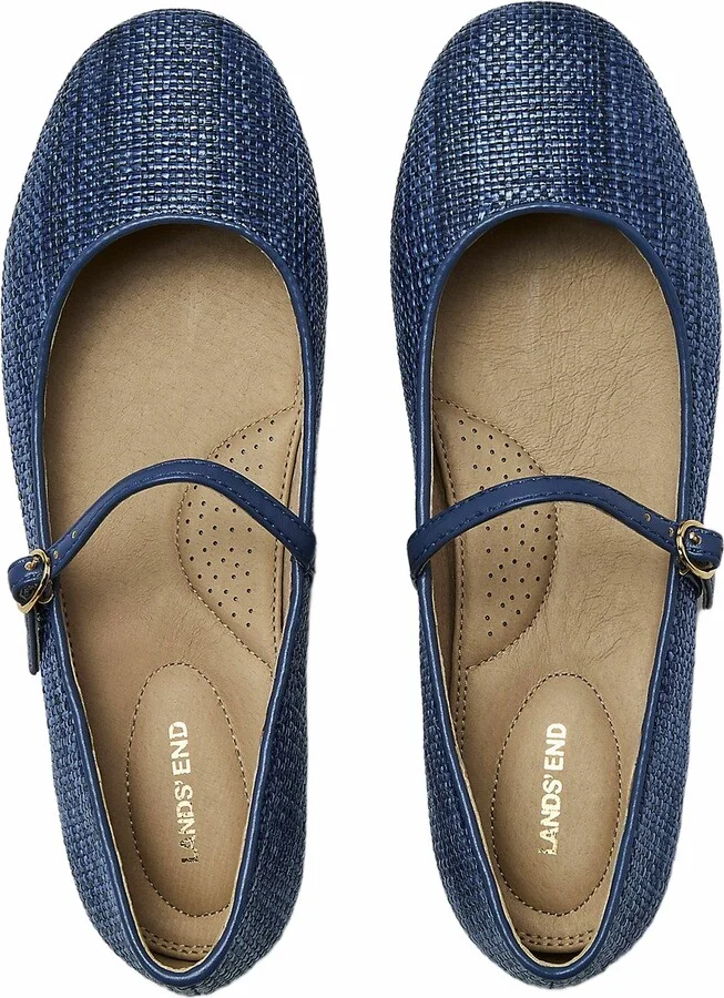 Classic Raffia Mary Jane Flats