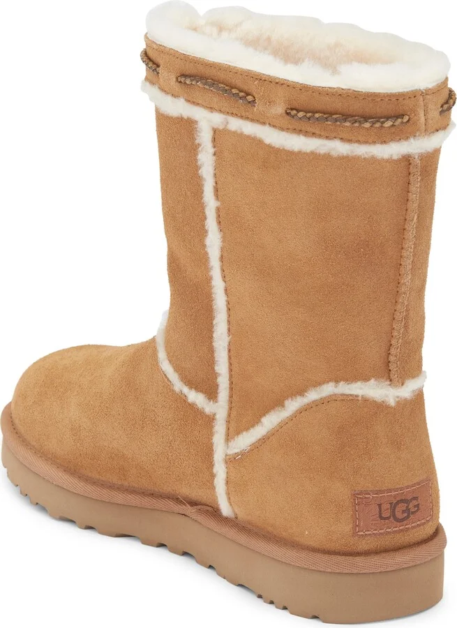 Classic Short Shearling Braid Trim Boot - Image 2