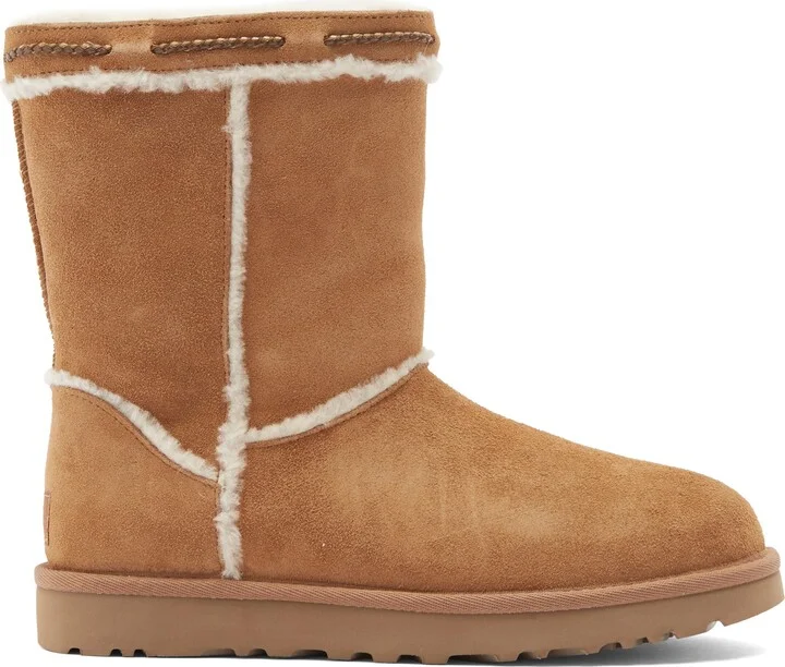 Classic Short Shearling Braid Trim Boot - Image 4
