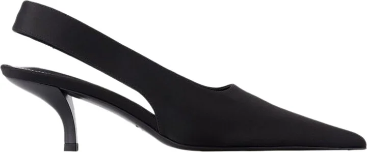 Classic Slingbacks - TOTEME - Silk - Black