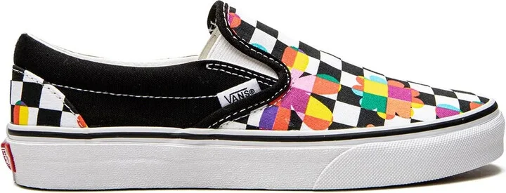 Classic Slip-On "Floral Checkerboard" sneakers