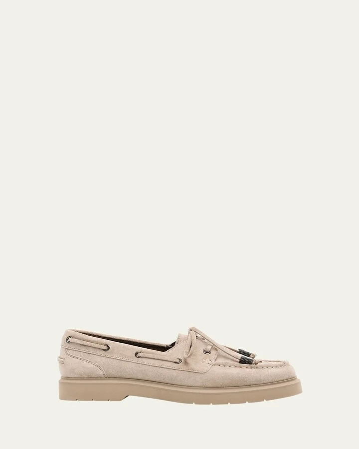 Classic Suede Boat Loafers