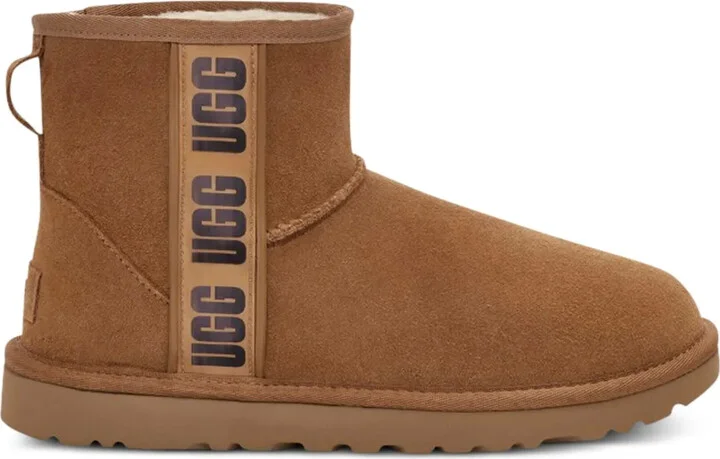 Classic suede logo-detail ankle boots
