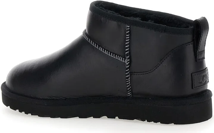 ''Classic Ultra Mini' Black Boots In Leather Woman - Image 3