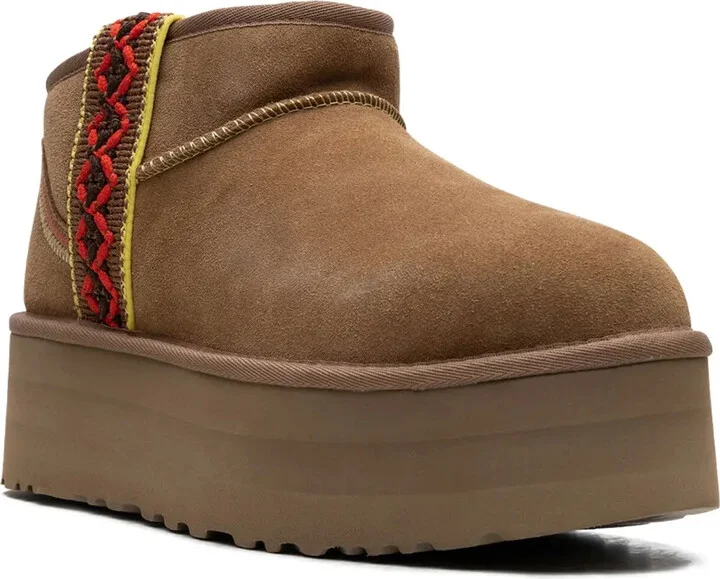 Classic Ultra Mini Braid platform "Chestnut" boots - Image 2