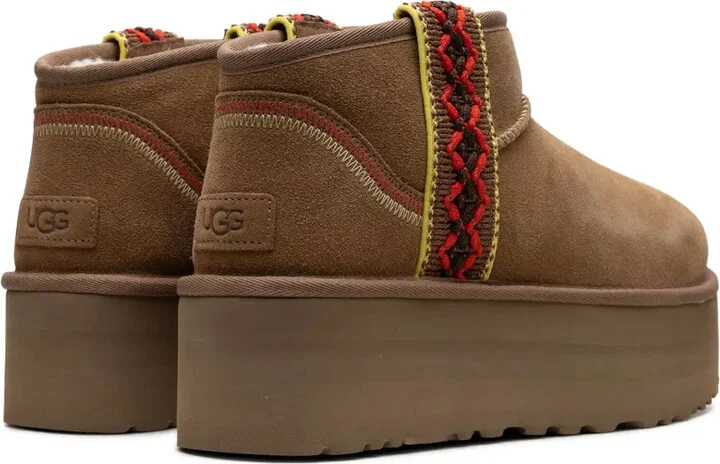 Classic Ultra Mini Braid platform "Chestnut" boots - Image 3