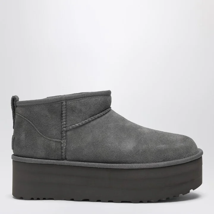 Classic Ultra Mini grey boot with platform