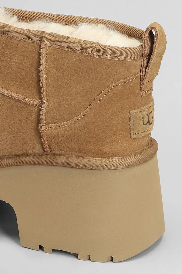 Classic Ultra Mini High Heels Ankle Boots In Leather Color Suede - Image 5