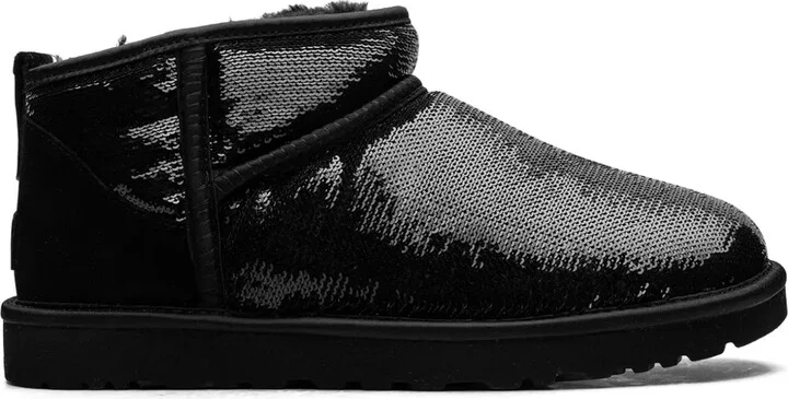 Classic Ultra Mini "Mirror Ball Black" boots