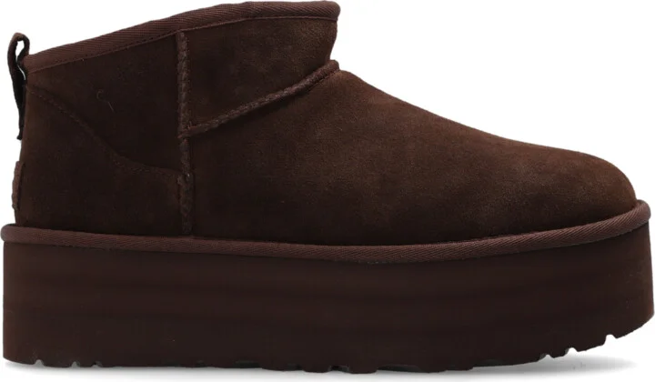 ‘Classic Ultra Mini’ Platform Boots, , - Brown