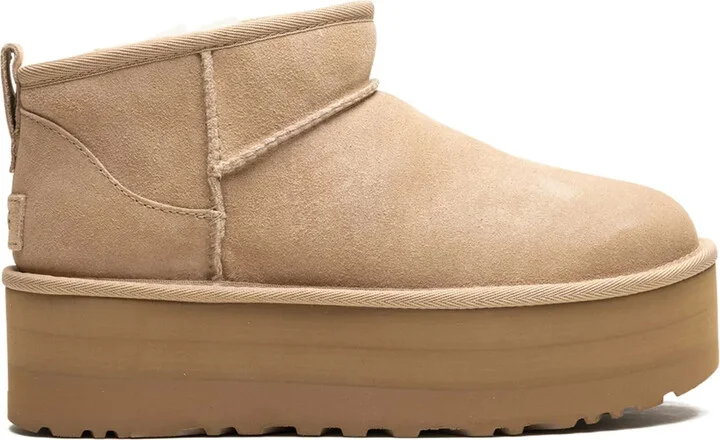 Classic Ultra Mini Platform "Sand" boots